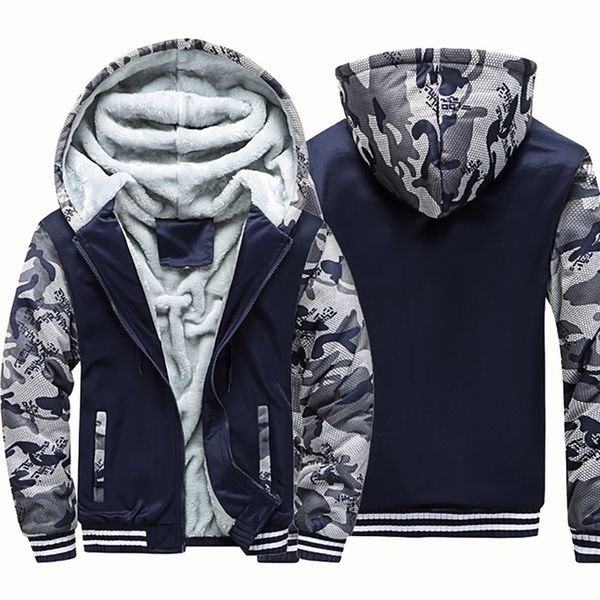 

men's jackets men jackets thicken warm hoodies lined full zip up coats fleece sportwear jacket sweatshirt winter coat mens streetwear 2, Black;brown