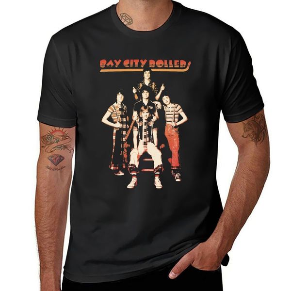 

men's tshirts bay city rollers tshirt black t shirt man men clothes 230807, White;black