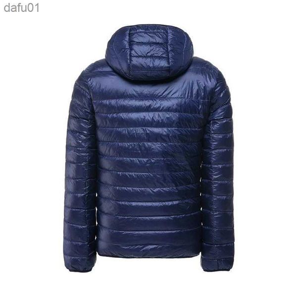 

12xl oversized 11xl men spring s quality ultra light 90% white duck down men's hooded portable jacket l230520, Black
