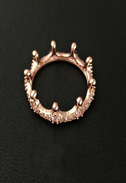 

2021 18k rose gold plated crown ring with cz diamond original gift box for 925 sterling silver jewelry fathion rings for w23435837813736
