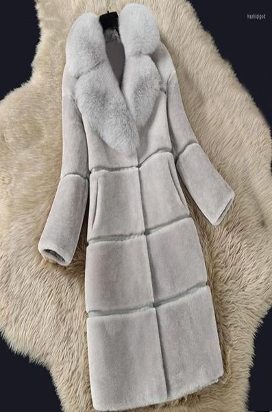 

women039s fur faux winter coats warm with collar slim female office lady elegant long cardigan4407030, Black