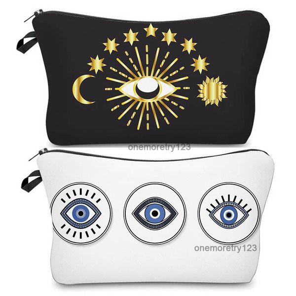 

kids evil eye bag cartoon printed handbags fashion travel storage bags, Black