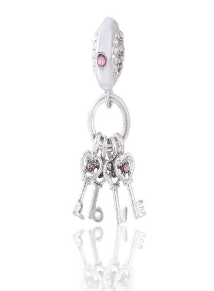 

fits bracelets 20pcs locker key dangle silver charms bead charm beads for wholesale diy european sterling necklace jewelry9410902, Black