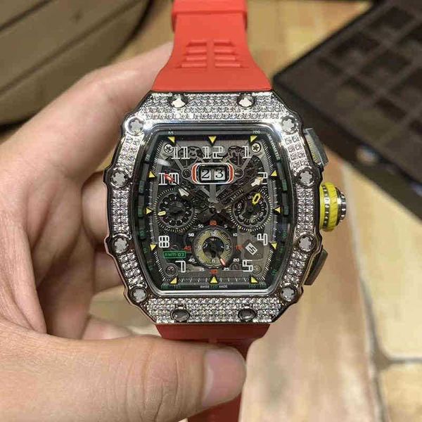 

uxury watch date luxury mens mechanical watch richa milles business leisure rm11-03 fully automatic full drill case tape fashion swiss