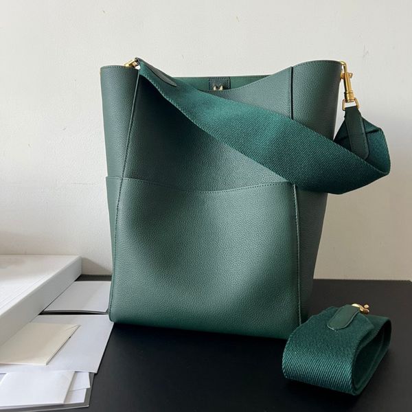 

celinns bucket bag phantom woman designer handbags soft grained calfskin wide shoulder straps crossbody bags triomphe high capacity shopping