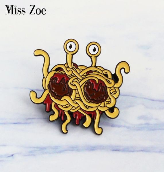 

miss zoe pastafarianism emaille pins vliegende spaghetti monsterism badge broche fsm pictogrammen denim jeans overhemd zak grappig9554628, Gray