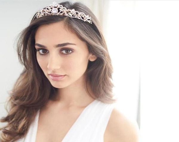 

bridal jewelry tiara headpieces three colors crystal crown bride princess crown headpiece for wedding dress 2018 wedding bridal ac5513426, Silver