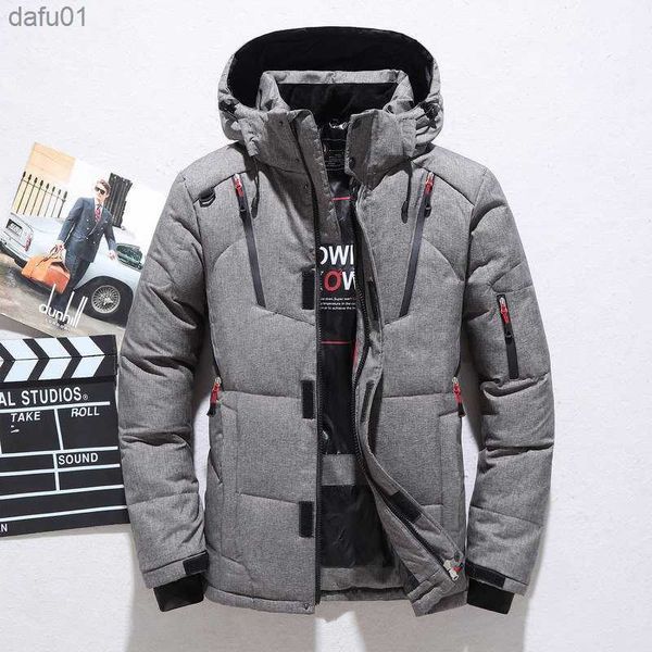 

winter men's down jacket hooded puffer s men padded coat male fashion casual outerwear outdoor solid color warm l230520, Black