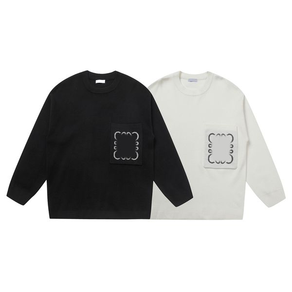 

mens designer sweaters luxury brands men's sweaters embroidery long sleeved round neck fashion hooded, White;black