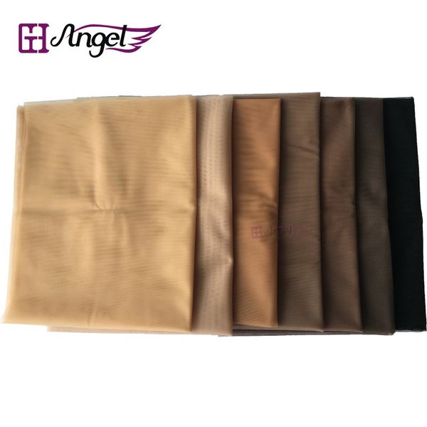 

wig caps #light brown 1 yard 1 yard swiss lace pattern net for making wig toupee closure foundation hair accessories monofilament 230808, Black;brown