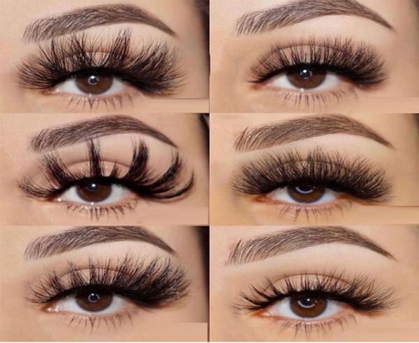 

ins style 25mm fake eyelashes bulk item multi layer 5pairspack messy thick lashes faux mink makeup 6d019235980