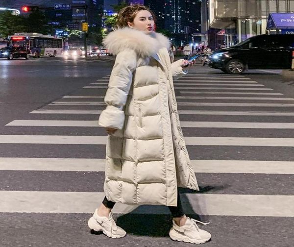 

women039s down parkas women puffer jacket 2021 winter for outerwear womens fur hooded cotton padded female coat warm outwear1179044, Black