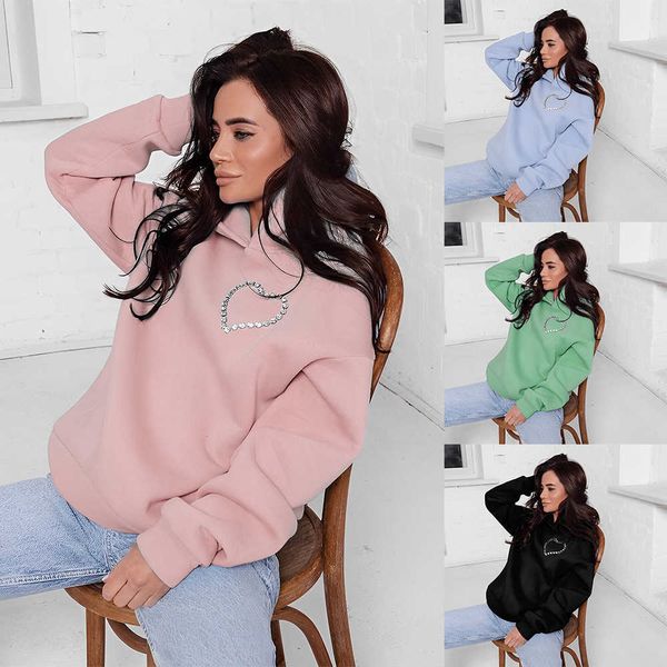 

no brand name autumn new women's pullover hooded loose women's sweater 137, Black