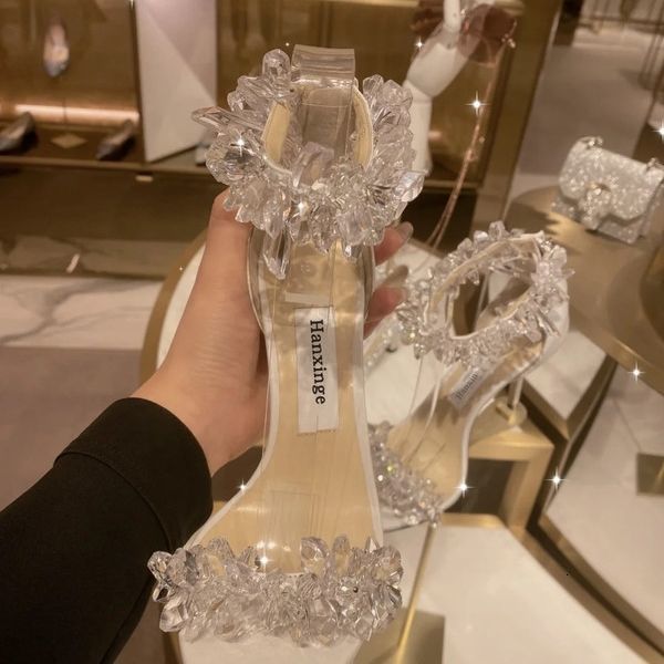 

dress shoes ladies sandals high heel pumps summer fashion women wedding pearl sandal 230807, Black