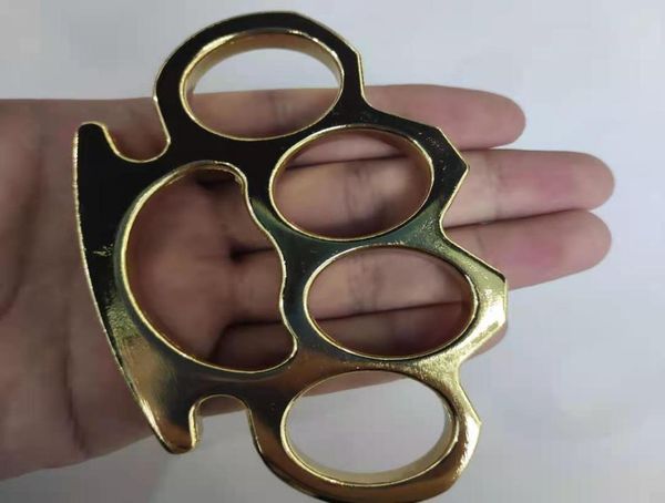 

thick 12mm brass knuckles knuckle duster gold silver 424019487298