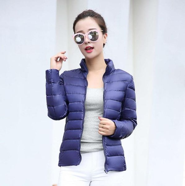 

2022 in winter women039s down the new lightweight jacket has short collar large size jacket and 5155 coat length40cm50cm1180095, Black
