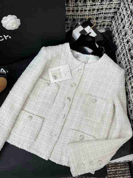 

women's jackets designer new french style simple fashionable temperament reduced age gentle unique single breasted round neck short coa, Black;brown