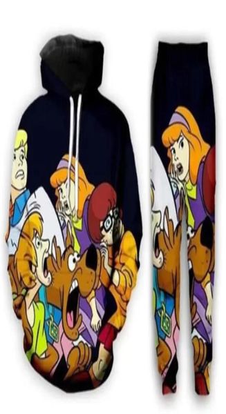 

2022 new menwomens scooby doo funny 3d print fashion tracksuits hip hop pants hoodies ok0203657736, Gray