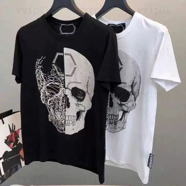 

luxury men t-shirts pleins designer brand pp letter print tshirt cotton clothing man womens hiphop streetwear short sleeved mens t-shirt pol, White;black