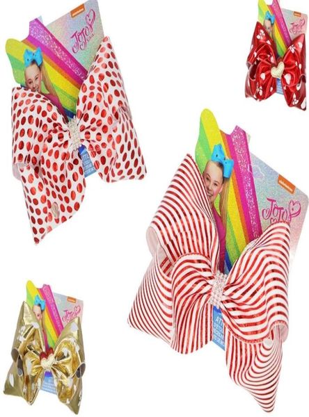 

new 7inch valentine039s day bowknot hairpin large heart hair bows for girls valentine gift hair accessories246i8218287, Slivery;white