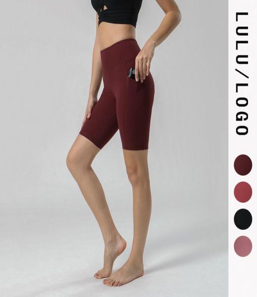 

summer leggings women yoga fitness exercise high waist nude hip lift sanding multipocket tightfitting fivequarter pants clothes5446414, Black