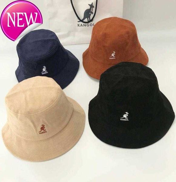 

wide brim hats bucket 2020 new kangol embroidered animal pattern sun shade flat fashion corduroy hat for couple travel a31504 c01235147799, Blue;gray