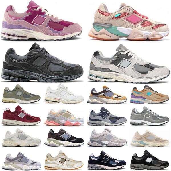 

men women casual shoes 9060 2002r athletic sneakers running mens rain cloud grey sea salt bricks wood bodega age of discovery blue haze trai, Black