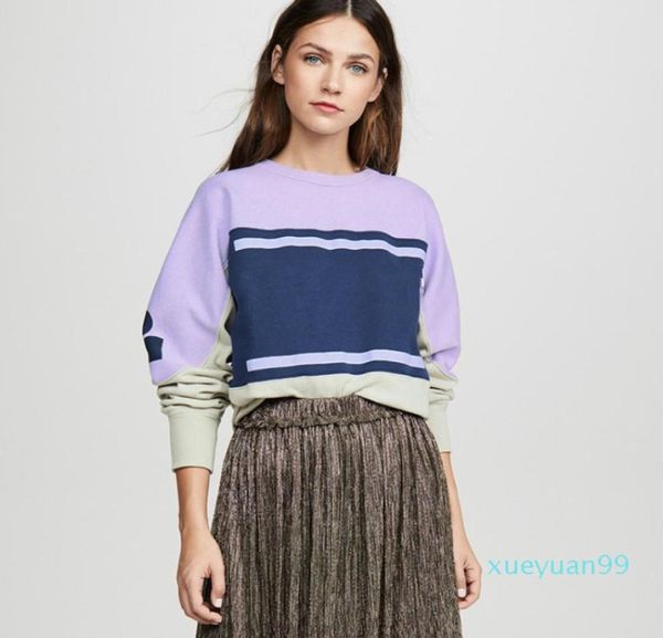 

marant sweatshirt color matching vintage oneck long sleeve street pullover sweatshirts fashion spring autumn sweater shirt 20211664526, Black