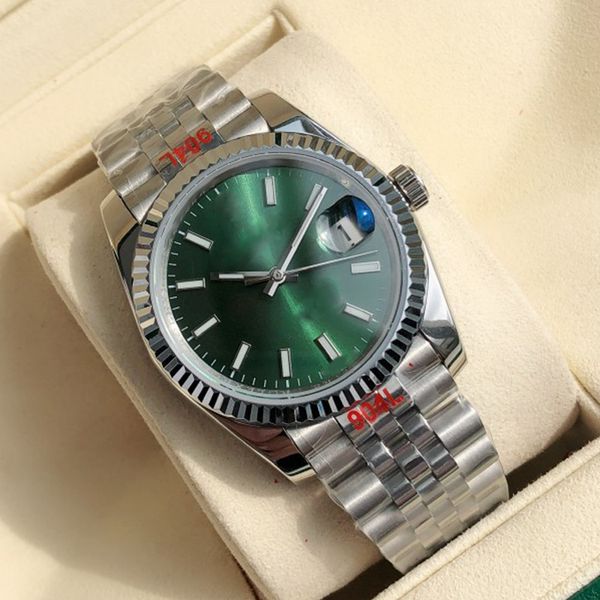 

Men's Watch Fashion 41mm Automatic Watch Sports Watch 904L Stainless Steel Strap Designer Women's 36mm Watch Night Glow Dhgate Luxury Designer Watch No box, Watermelon