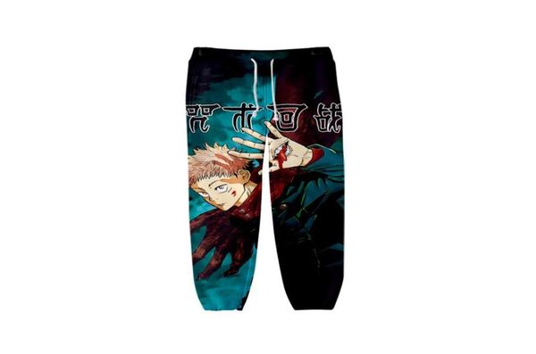 

japanese anime jujutsu kaisen sweat pants 3d joggers pants trousers menwomen clothing hip hop pantalon homme sweatpants9714032, Black