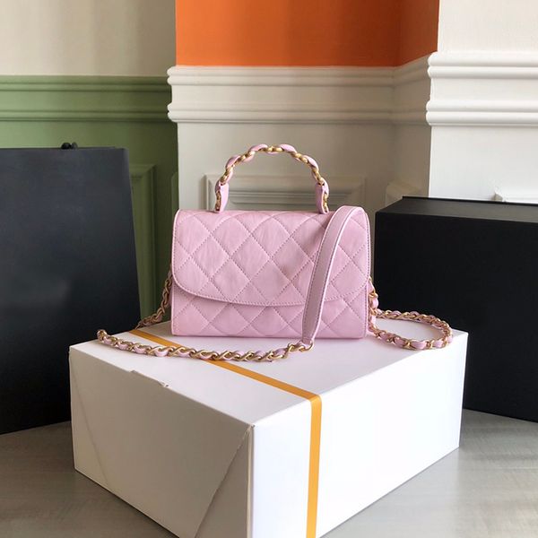 

10a mirror quality designer bag 19.5cm woman bag classic clamshell chain shoulder bag women's crossbody bag backpack leather fashion ba