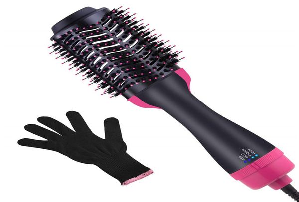 

1000w professional 5 in 1 hair dryer brush curling iron ion one step hair dryer electric blow dry brush hairdryer roller styler3312915
