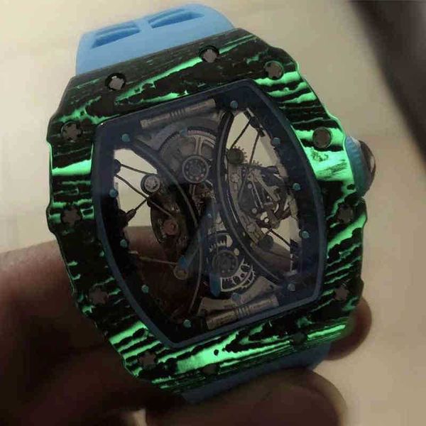 

uxury watch date luxury mens mechanical watch richa milles business leisure rm53-01 fully automatic carbon fiber case tape swiss movement