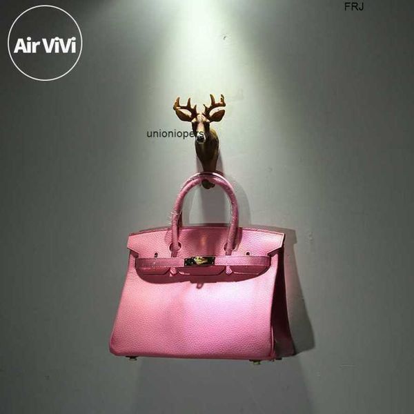 

birkins h ermess bags 5a 2023 new cowhide cherry blossom powder leather womens pink shoulder fashion large capacity frj