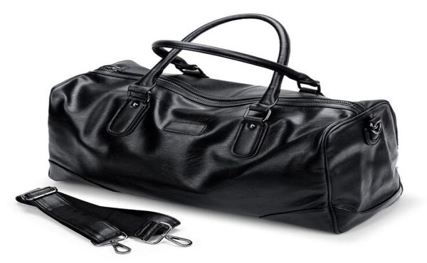 

2019 gym bag leather sports bags big men training tas for shoes lady fitness yoga travel duffel bags luggage shoulder handbag blac3661381