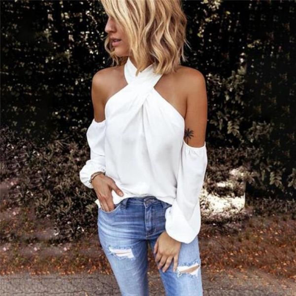 

gaoke off shoulder white blouse shirt women bodycon blouse elegant summer shirt 2020 female blusas tees4950783