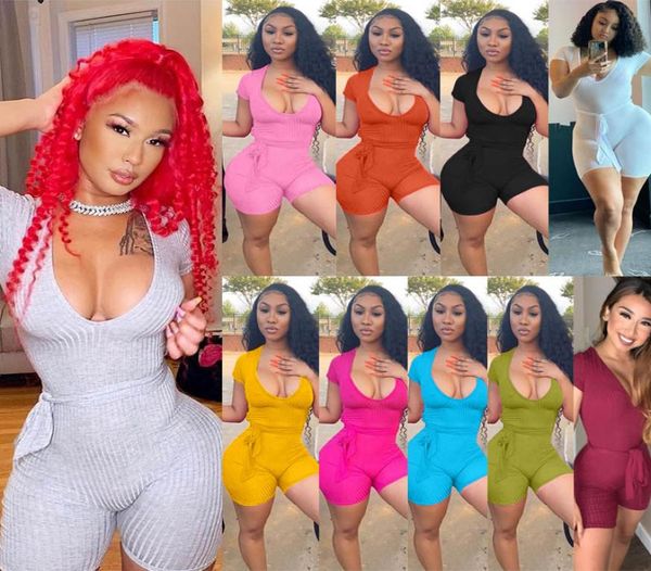 

women jumpsuits deep v elastic strip with waistband rompers fashion skinny onesies bodysuits streetwear nightclub plus size c8286552, Black;white