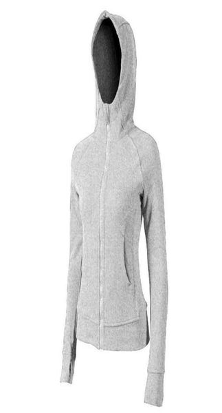 

yoga suit scuba women039s autumn and winter fleece thickened sweater zipper jacket sports leisure hooded cardigan5834568, Gray