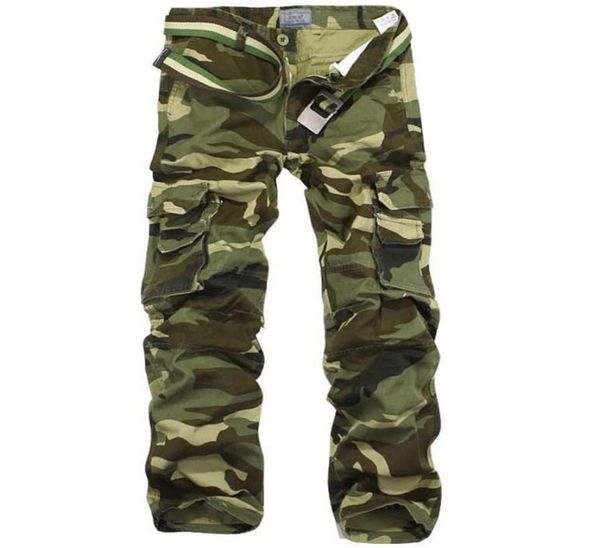 

camouflage pants men multi pocket cotton military cargo camo pants pantalon homme mens streetwear overalls army track trousers cx23070581, Black