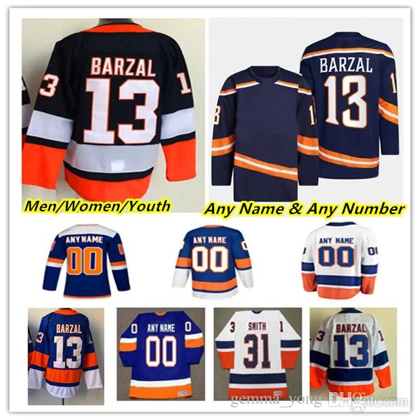 

custom york''islanders''mathew barzal new hockey jersey brock nelson anders lee noah dobson jean-gabriel pageau zach par, Black;red
