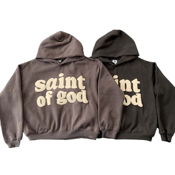 

thick sweatshirts hoodies mens womens foam letter printed oversized fleece men's suprior autumn winter hoodie & sweatshirt, Black;brown