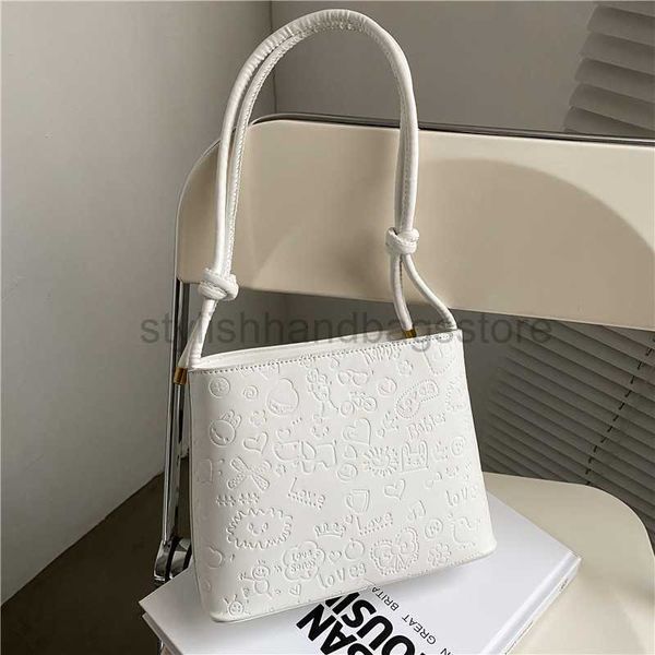 

drawstring women's bag 2023 new trend embossed water bucket design texture french underarm bag crossbody bag fashion small bagstylishha