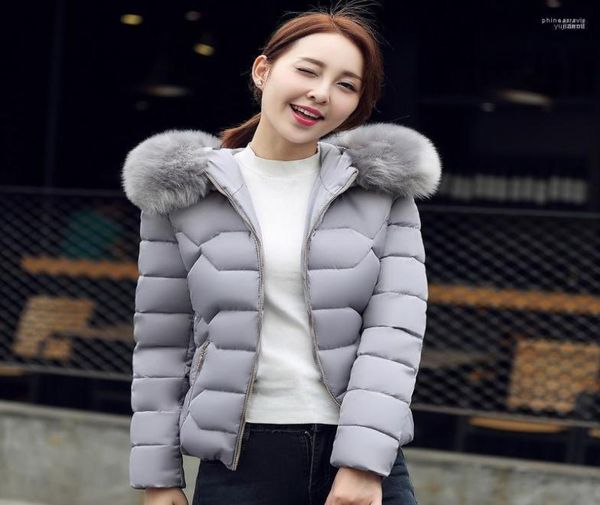 

women039s down parkas 2022 women winter hooded warm coat plus size 3xl candy color cotton padded jacket female students slim 1790372, Black