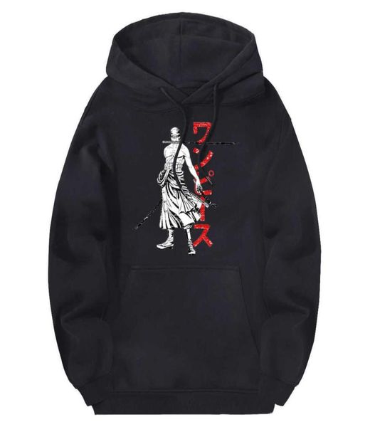 

casual roronoa zoro hooded sweatshirts men fleece streetwear tracksuits punk hoody long sleeve hoodies black moletom homme 2020 x04860652