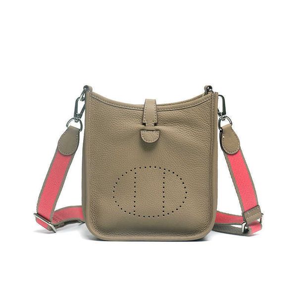 

designer bag 5a quality h home cowhide evelynn messenger togo litchi pattern hollow bucket leather women's one shoulder mobile phone