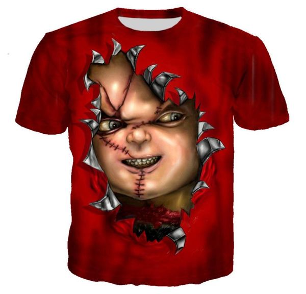 

horror movie chucky t shirt 3d print tshirt cool men women casual streetwear hip hop ropa hombre 2020 clothes harajuku 6339505, White;black