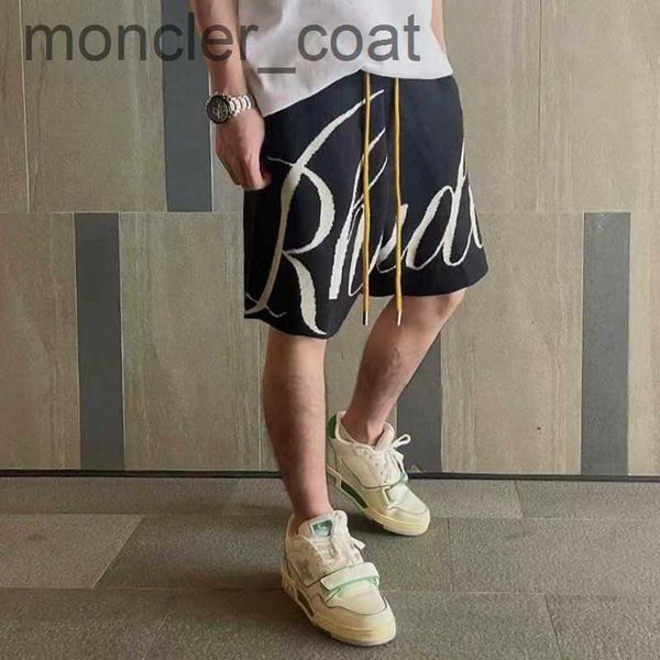 

designer clothing rhude track niche trendy basketball shorts american loose knit summer breathable casual capris men couples joggers sportsw, White;black