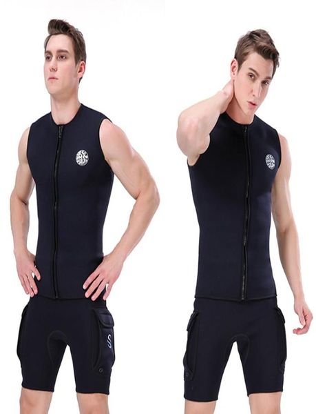 

swim wear 3mm neoprene fleece warm wetsuit vest men zipper swimwear surfing diving scuba snorkeling equipment sleeveless jack4860176