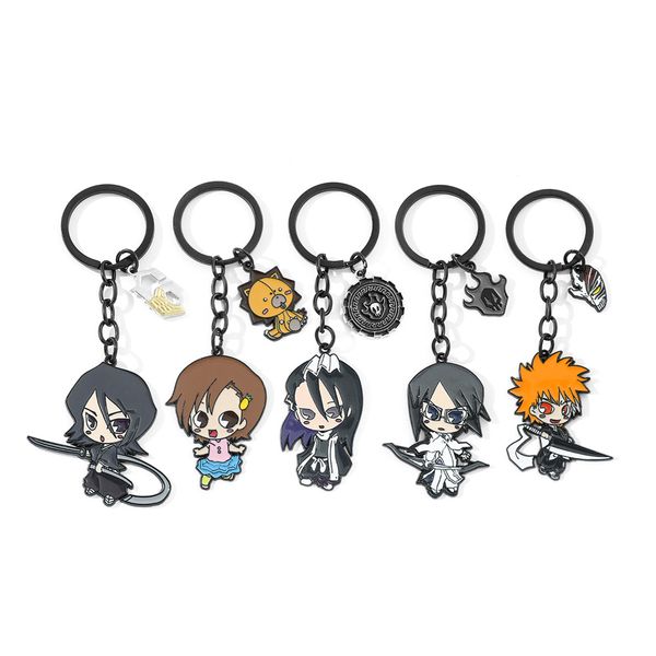 

anime boy death drip oil metal ball bell keychain key ring accesssory, Blue
