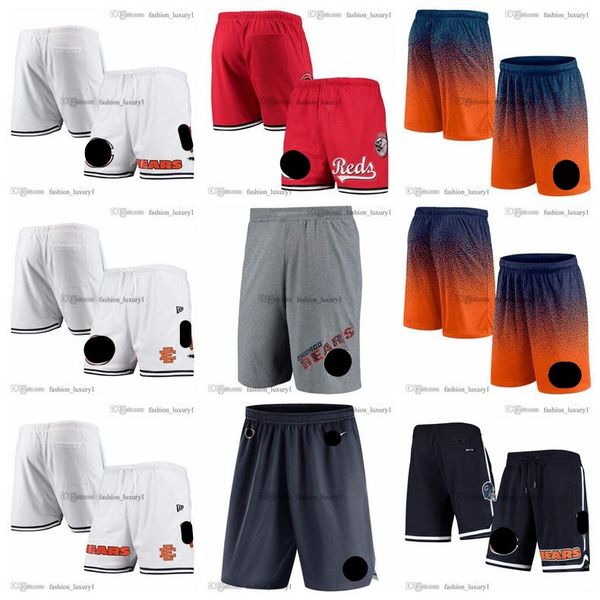 

mens chicago''bears''football shorts summer elastic waist wear sweatpants vintage split pant sport hip pop drawstring sh, White;black